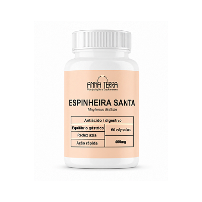 Espinheira santa 400mg - Antiácido e equilíbrio gástrico - 60 cápsulas