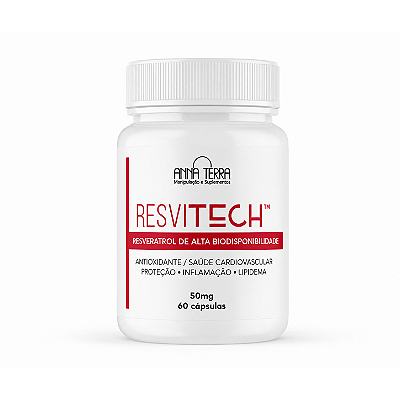 ResviTECH 50mg - Resveratrol de alta biodisponibilidae - 60 cápsulas