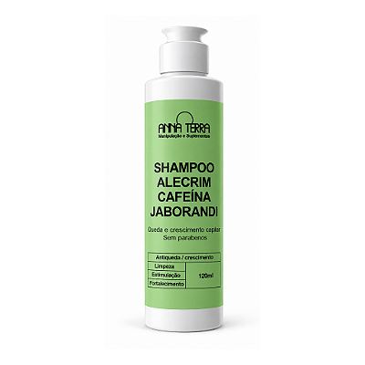 Shampoo Alecrim, Cafeína e Jaborandi 120ml | Queda e Crescimento