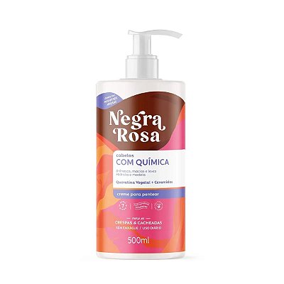 Creme Para Pentear Cabelos Cabelos Com Química Negra Rosa 500ml