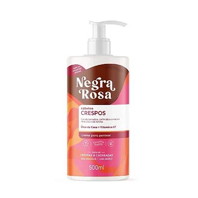 Creme Para Pentear Cabelos Crespos Negra Rosa- 500ml