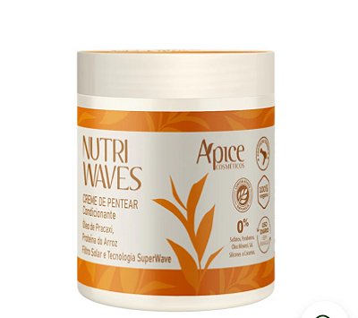 Creme de Pentear Nutri Waves 500g - No Poo / Low Poo - Ação Condicionante