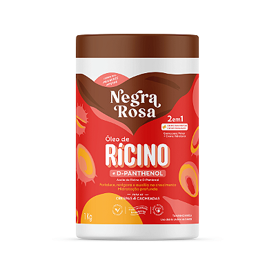 Creme Capilar 2 em 1 Óleo de Rícino e D-Panthenol Negra Rosa 1kg