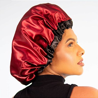 Touca Bordo Cetim Anti Frizz com Elástico Ajustável