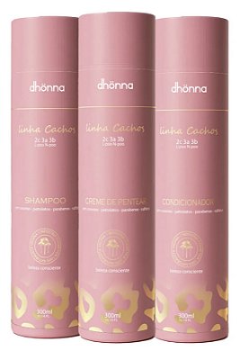 Kit Cachos Dhonna Shampoo Condicionador Creme