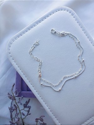 Pulseira dupla bolinhas