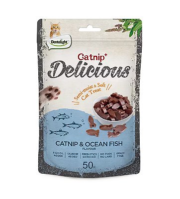 Petisco Natural Para Gatos Catnip Sabor Peixe do Oceano