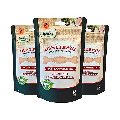 Kit Dent Fresh Coco para Ossos e Articulações - 3 Unidades