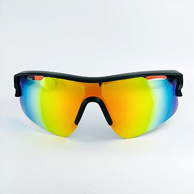 Óculos de Sol Speed - Preto c/ Colorido Espelhado