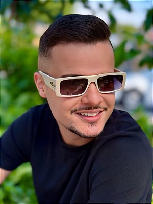 Óculos de Sol Meca - Off White c/ Dourado