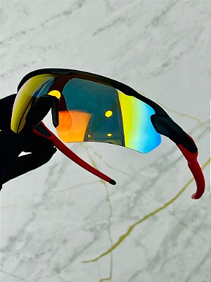 Óculos de Sol Speed - Preto c/ VERMELHO Espelhado
