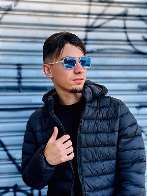 Óculos de Sol Steel - TRANPARENTE/AZUL