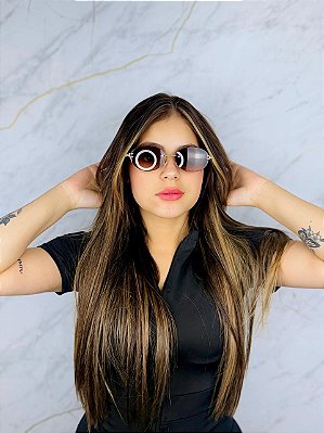 Óculos de Sol Avenue - dourado c/marrom fume