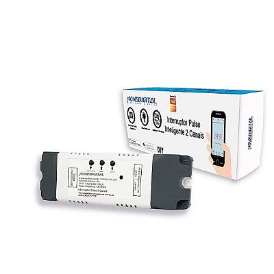 Interruptor Pulso Inteligente Wifi 2 Canais Novadigital