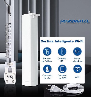 Cortina Inteligente Smart Wifi Novadigital Tuya Alexa Google