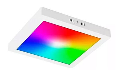Painel Led Sobrepor Inteligente Quadrado Wi-Fi 18W Ekaza