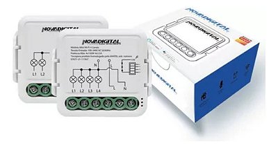 Interruptor Relé Inteligente Wi-Fi 4 Canais Novadigital