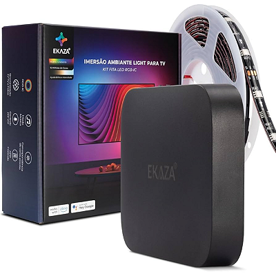 Fita Led Ambiente Light TV Wifi Ekaza Alexa Google 55 65 pol