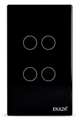 Interruptor Zigbee Smart Inteligente 4 Botões Ekaza Preto