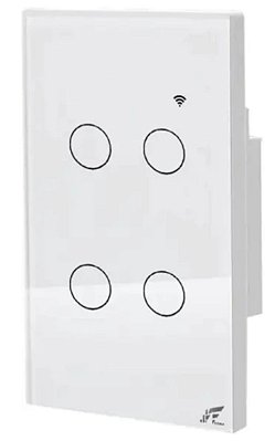 Interruptor Inteligente Wi-fi JWCOM  4 Botões Alexa Tuya 4x2