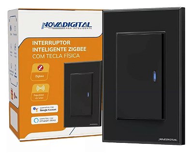 Interruptor Inteligente Zigbee 1 Tecla Física Novadigital