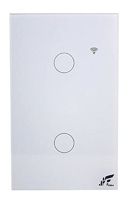 Interruptor Inteligente Wi-fi RF 433MHz JWCOM  2 Botões 4x2