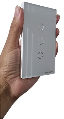 Espelho Interruptor 3 Botões Novadigital 4x2 Branco - O7