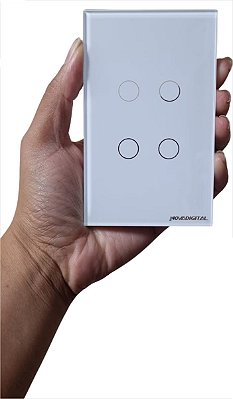 Espelho Interruptor 4 Botões Novadigital 4x2 Branco