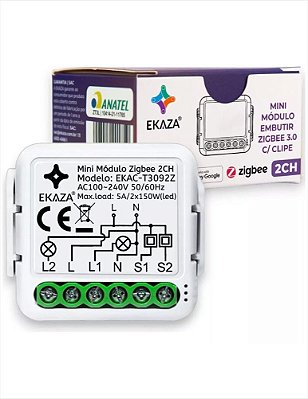 Módulo Mini EKAZA Zigbee 2 Canais
