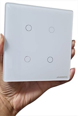 Espelho Interruptor 4 Botões Novadigital 4x4 Branco