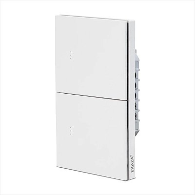 Interruptor Inteligente Zigbee Mercúrio Lite 2 Botões Físicos Ekaza Branco