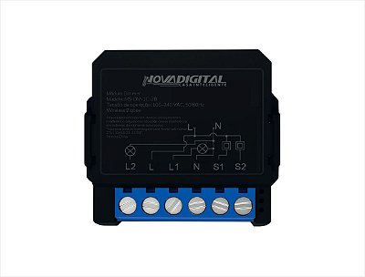 Módulo Mini  Zigbee Dimmer 2 Canais Novadigital
