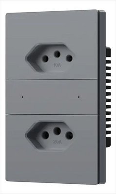 Tomada Dupla NovaDigital Safira Tomada 20A e 10A  4x2 Zigbee
