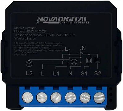 Módulo Mini  Zigbee Dimmer 1 Canal Novadigital