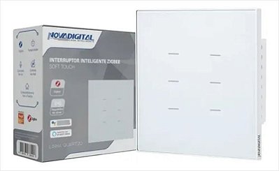 Interruptor Quartzo Zigbee NovaDigital 6 Botões 4x4 Branco