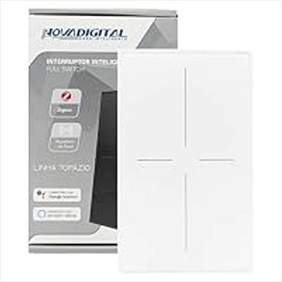 Interruptor 4 Botões Zigbee NovaDigital Topázio Branco