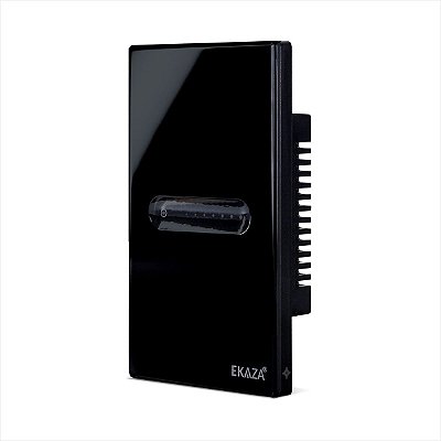 Interruptor Touch Dimmer Touch 1 Canal Wi-Fi 4x2 Ekaza Preto