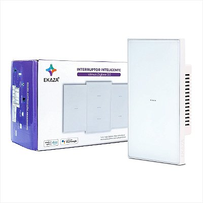 Interruptor Vênus 1 Botão 4x2 EKAZA Zigbee Branco