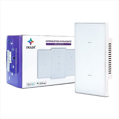 Interruptor Vênus 2 Botões 4x2 EKAZA Zigbee Branco