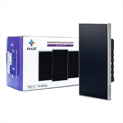 Interruptor Vênus 1 Botão 4x2 EKAZA Zigbee Preto