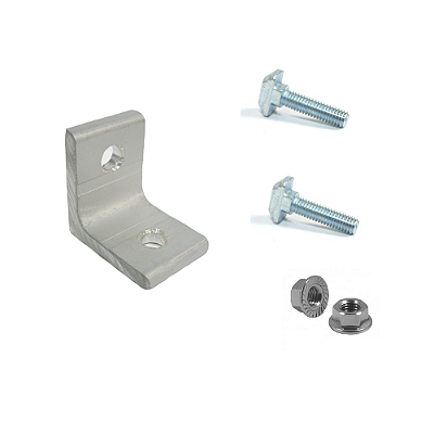 Cantoneira 40x40mm L=38mm Furo 9mm c/ Kit de Fixação Canal 11
