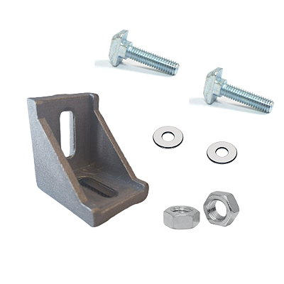 Cantoneira para Perfil de Alumínio 30×30 c/ Kit de Fixação