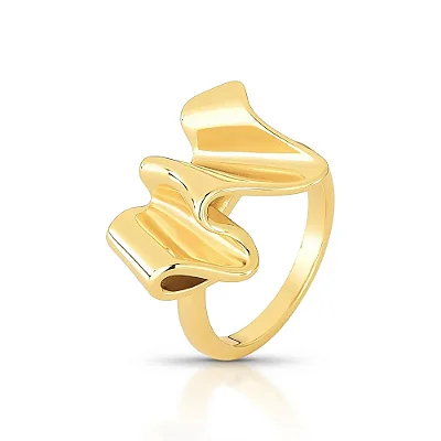 Anel Drap Banhado a Ouro 18k