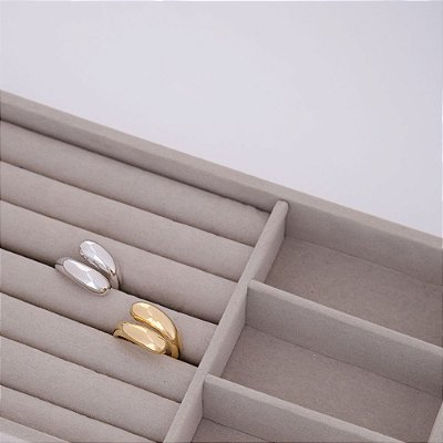 Anel Duo Bold Regulável – Duas Voltas com Design em Gomos