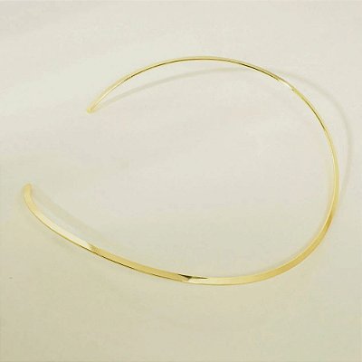 Choker Rígida Aro Liso – Banhada a Ouro 18k
