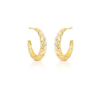 Argola Torcida Média – Banho de Ouro