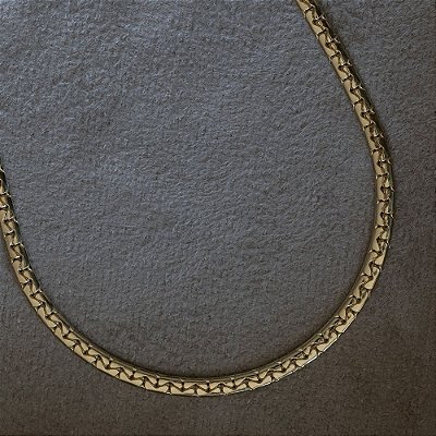 Choker Malha Texturizada em Banho de Ouro 18k