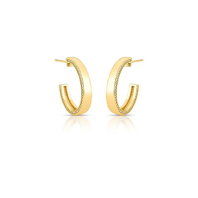 Argola Kate – Meia Argola com lateral de Zircônias em Banho de Ouro