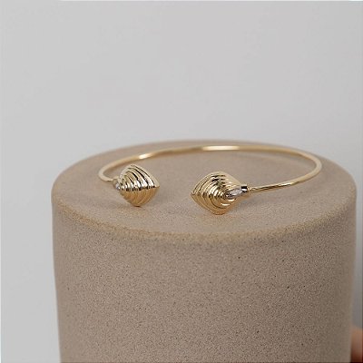 Bracelete Búzios em Banho de Ouro 18K