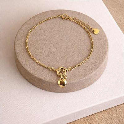 Pulseira Love em banho de Ouro 18K
